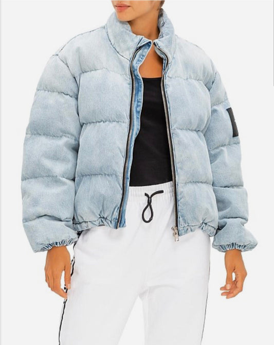 Alexander Wang Denim Puffer Jacket - Size S