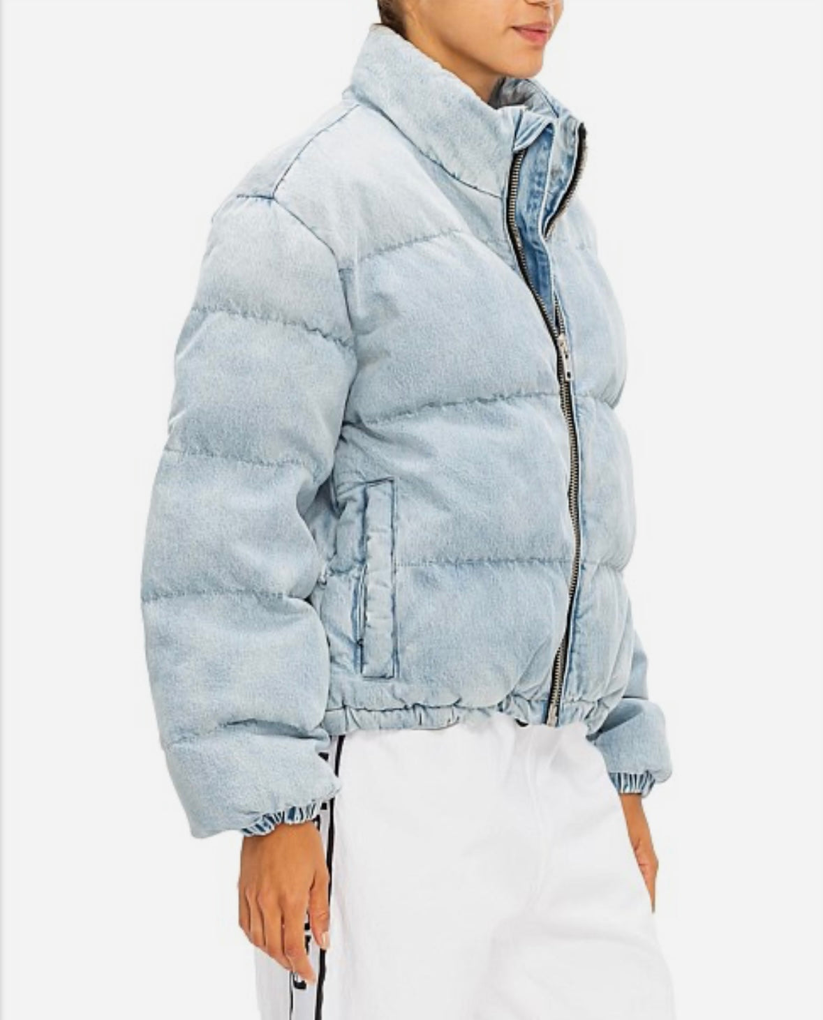 Alexander Wang Denim Puffer Jacket - Size S