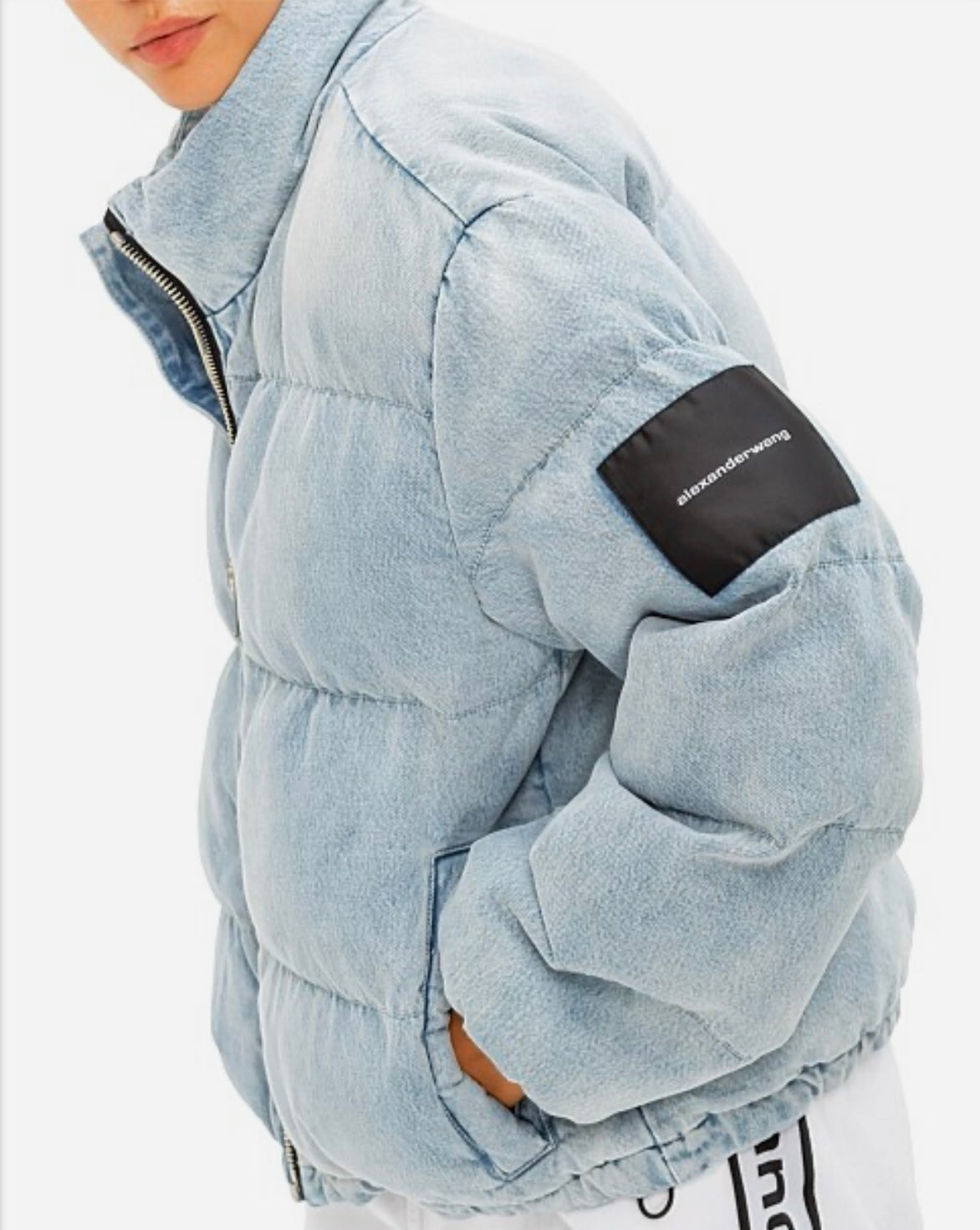 Alexander Wang Denim Puffer Jacket - Size S