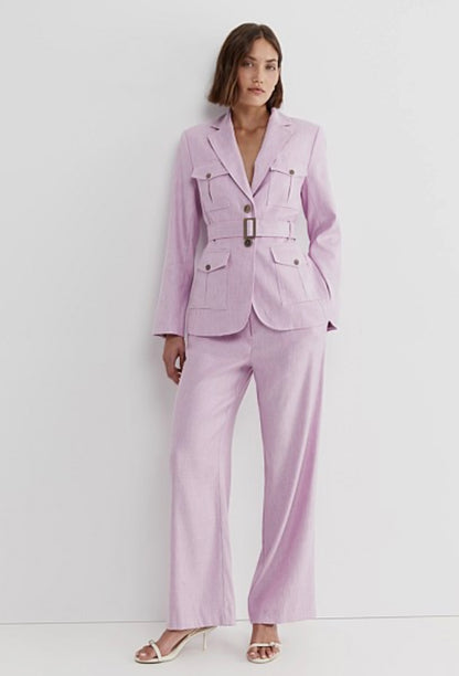 Sportscraft Lena Linen Jacket & Pants Set - Size 8