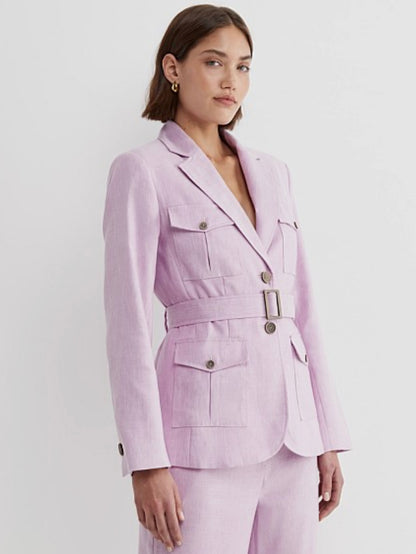 Sportscraft Lena Linen Jacket & Pants Set - Size 8