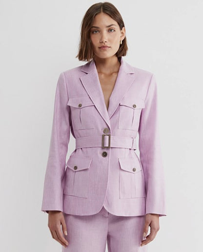 Sportscraft Lena Linen Jacket & Pants Set - Size 8