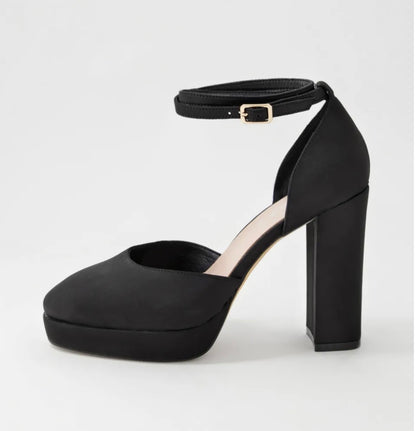 Midas Amba Satin Mary Jane Heels - Size 38 (Brand New in Box)