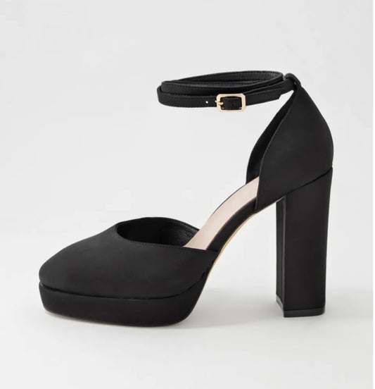 Midas Amba Satin Mary Jane Heels - Size 38 (Brand New in Box)