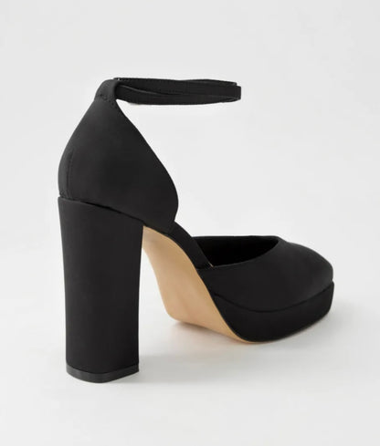 Midas Amba Satin Mary Jane Heels - Size 38 (Brand New in Box)