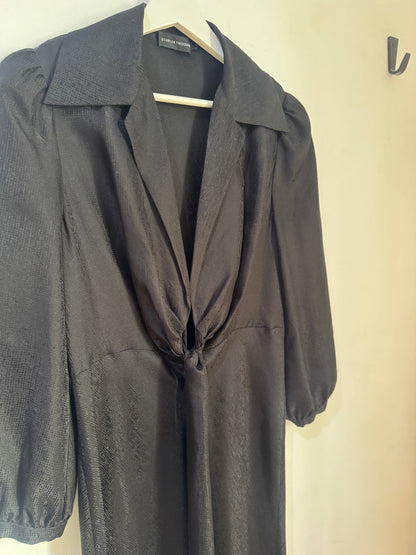 Scanlan Theodore Silk Cocoon Turban Twist Dress - Size 8