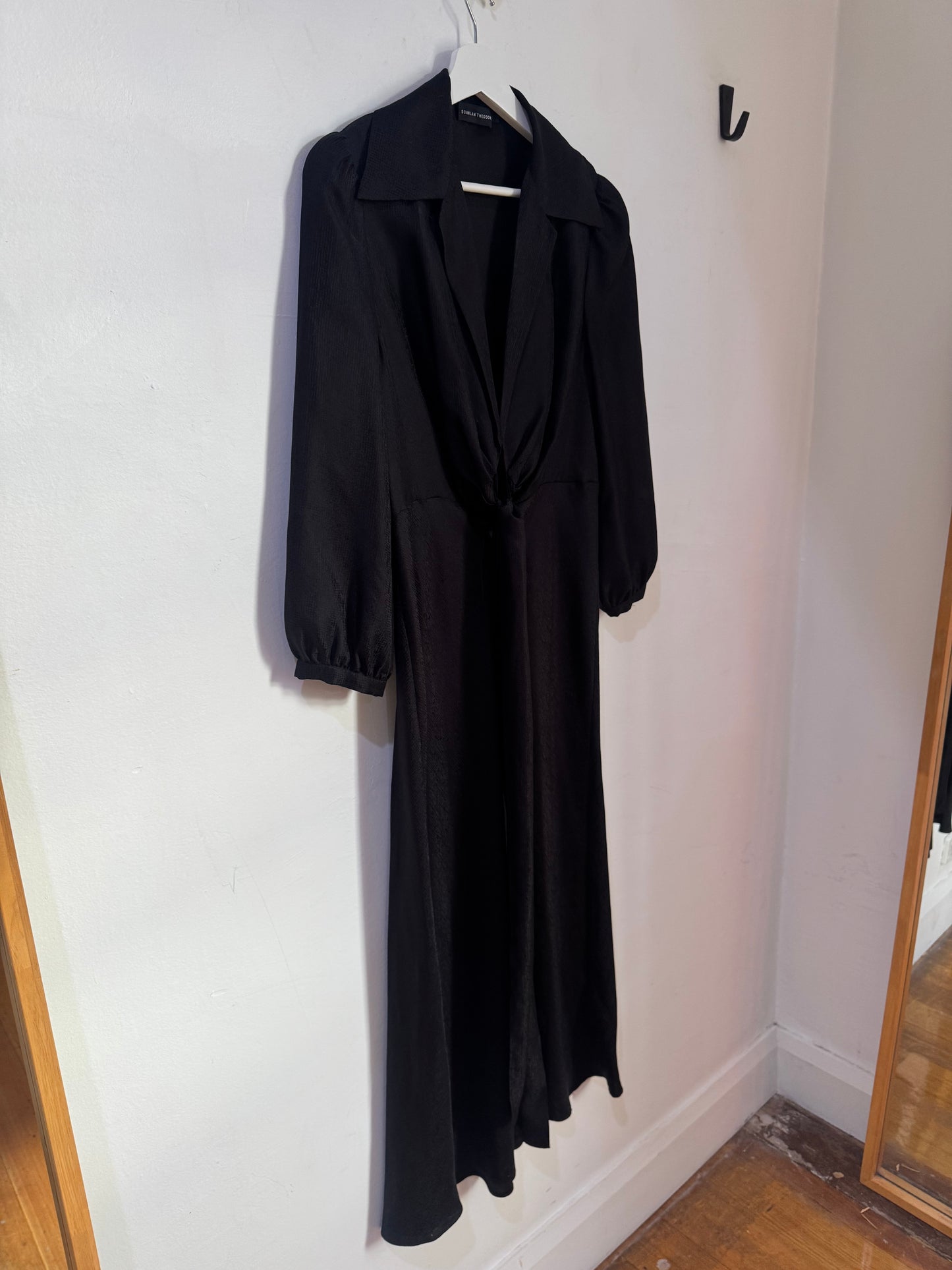 Scanlan Theodore Silk Cocoon Turban Twist Dress - Size 8