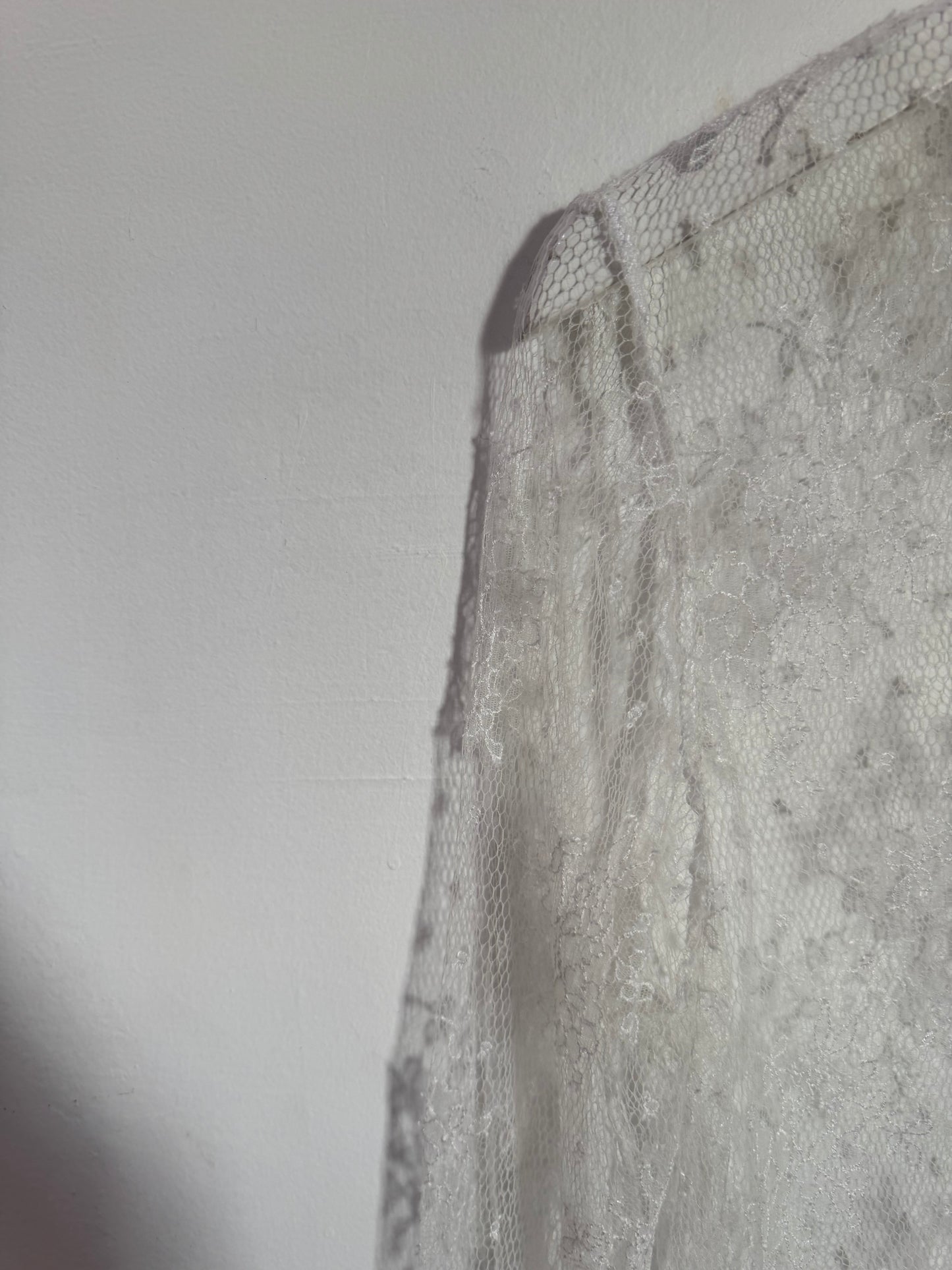 Scanlan Theodore White Lace Top - Size S