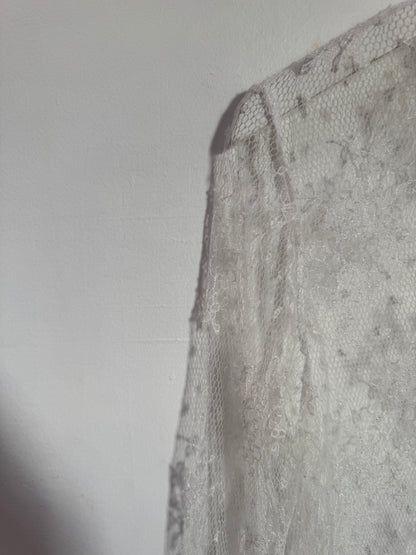Scanlan Theodore White Lace Top - Size S