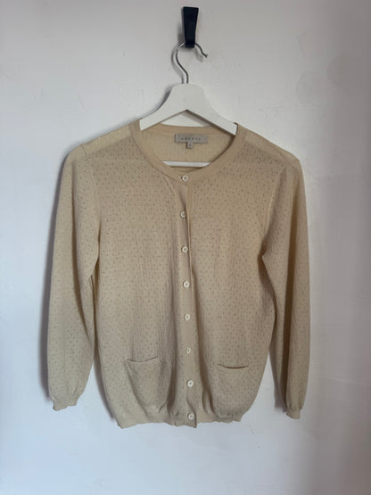 Sandro Ecru Wool & Cashmere Cardigan - Size S