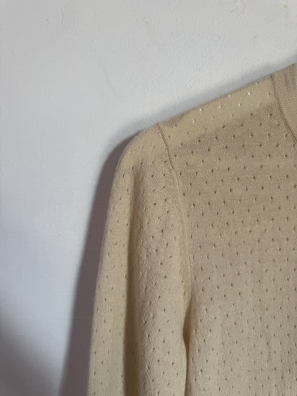 Sandro Ecru Wool & Cashmere Cardigan - Size S