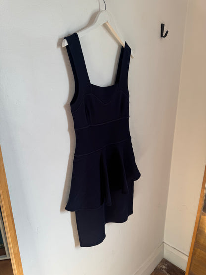 Alannah Hill Navy Crepe Knit Dress - 12