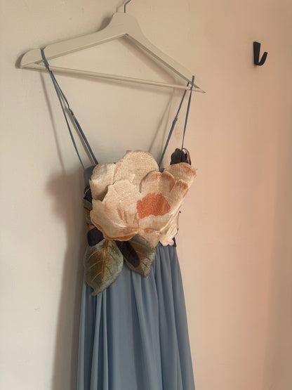 Leo Lin Agnes Applique Floral Maxi Dress - Size 10