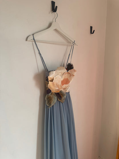 Leo Lin Agnes Applique Floral Maxi Dress - Size 10