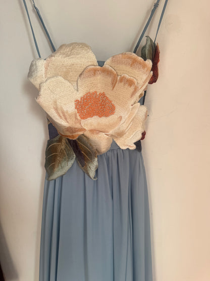 Leo Lin Agnes Applique Floral Maxi Dress - Size 10