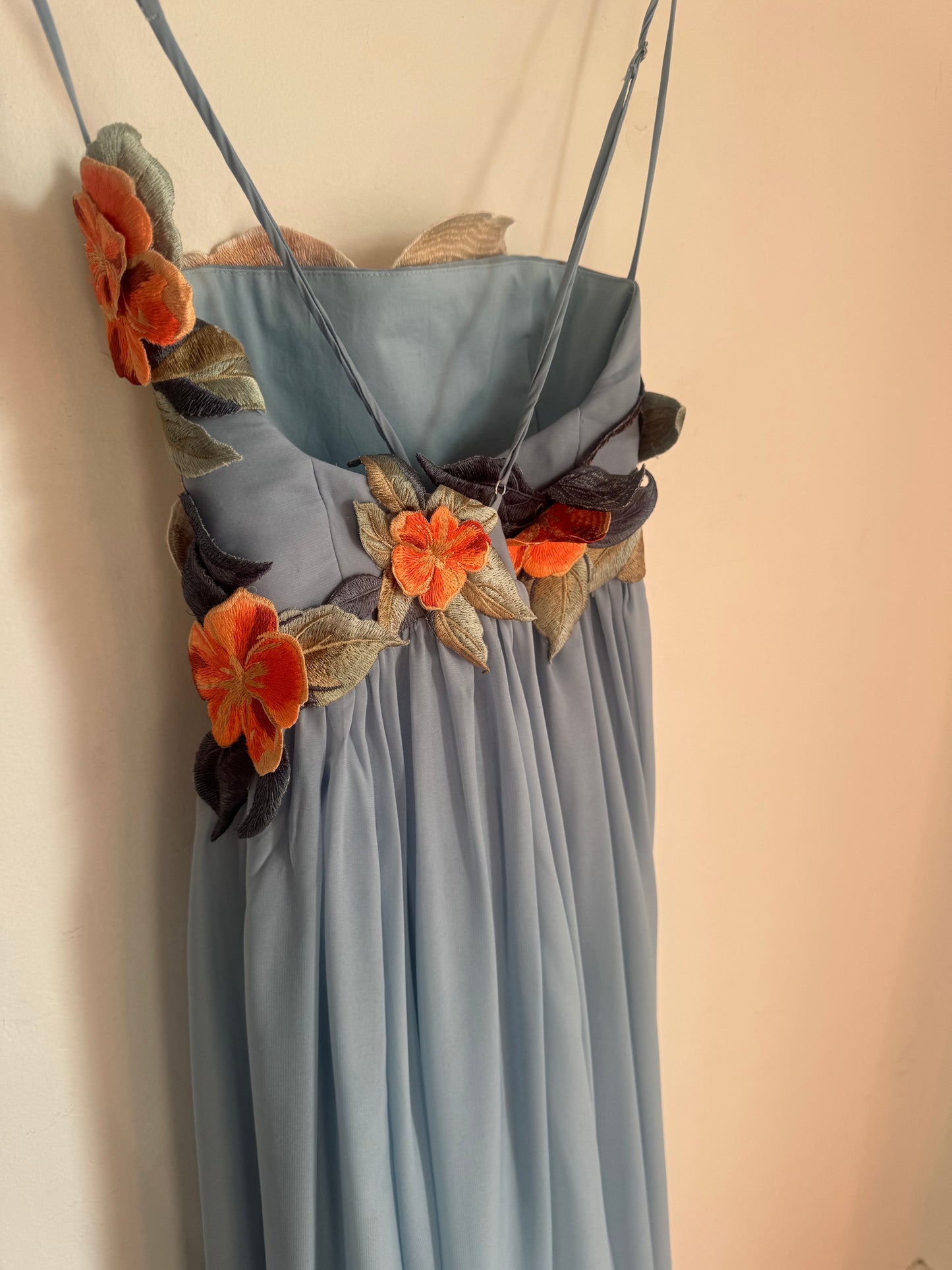 Leo Lin Agnes Applique Floral Maxi Dress - Size 10