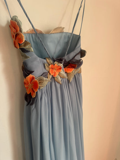 Leo Lin Agnes Applique Floral Maxi Dress - Size 10