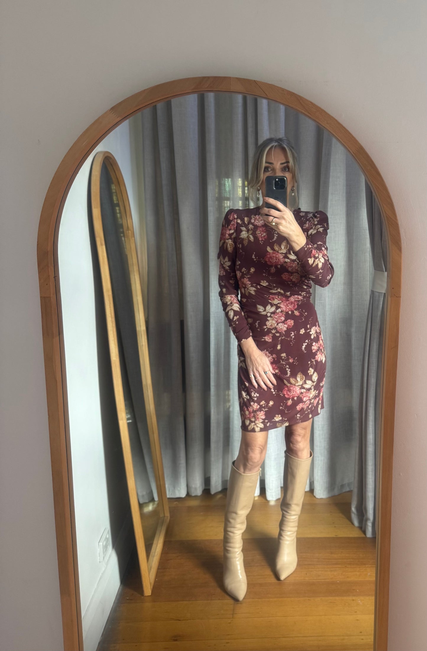 ZIMMERMANN Unbridled Draped Silk Mini Dress - Size 2