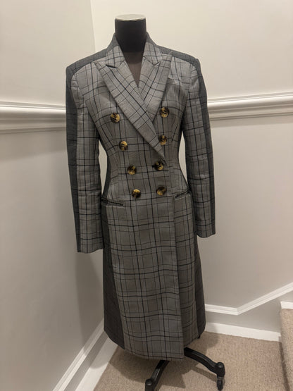 Acler Grey Check Coat - Size  M (Like New)