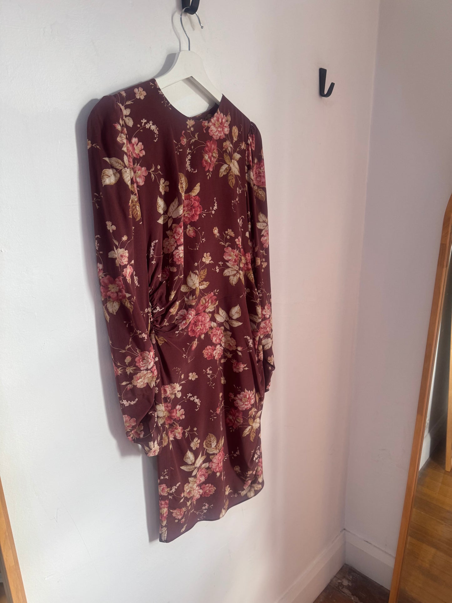ZIMMERMANN Unbridled Draped Silk Mini Dress - Size 2