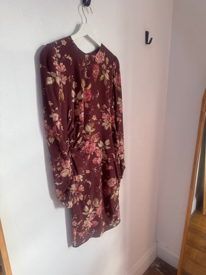 ZIMMERMANN Unbridled Draped Silk Mini Dress - Size 2