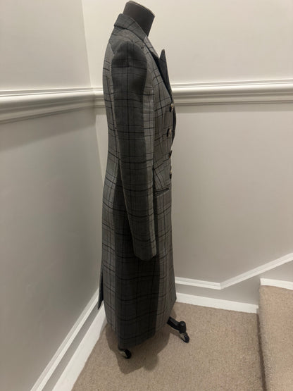 Acler Grey Check Coat - Size  M (Like New)