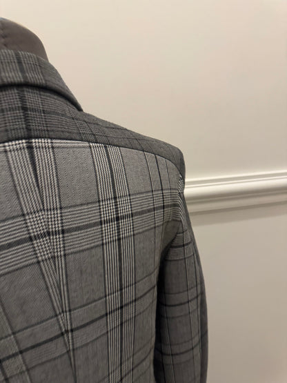 Acler Grey Check Coat - Size  M (Like New)