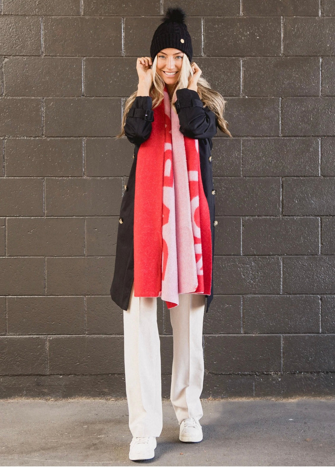 Dark Hampton Baxter Wool Scarf