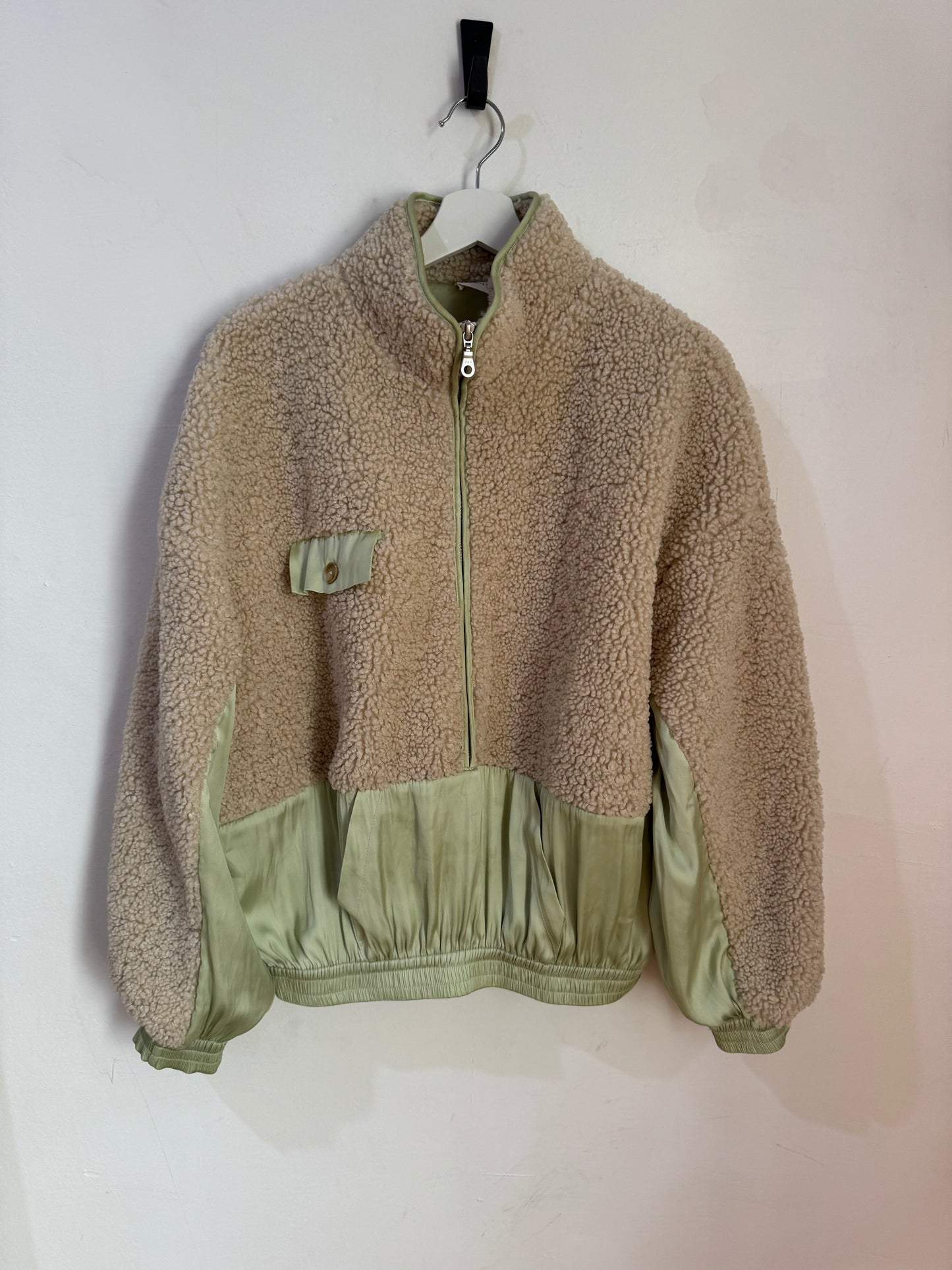 Flannel Frank Wool and Satin Sweater - Size S/M