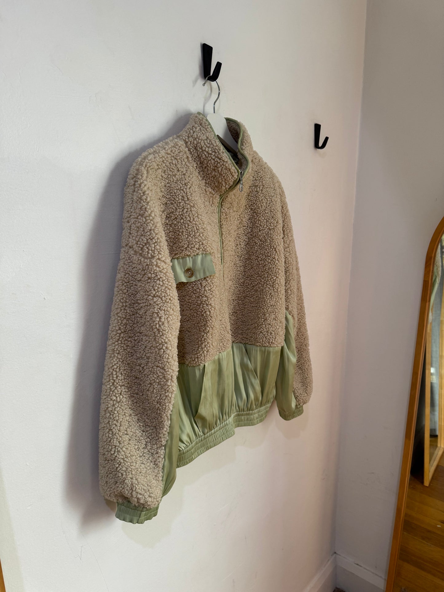 Flannel Frank Wool and Satin Sweater - Size S/M