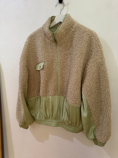 Flannel Frank Wool and Satin Sweater - Size S/M