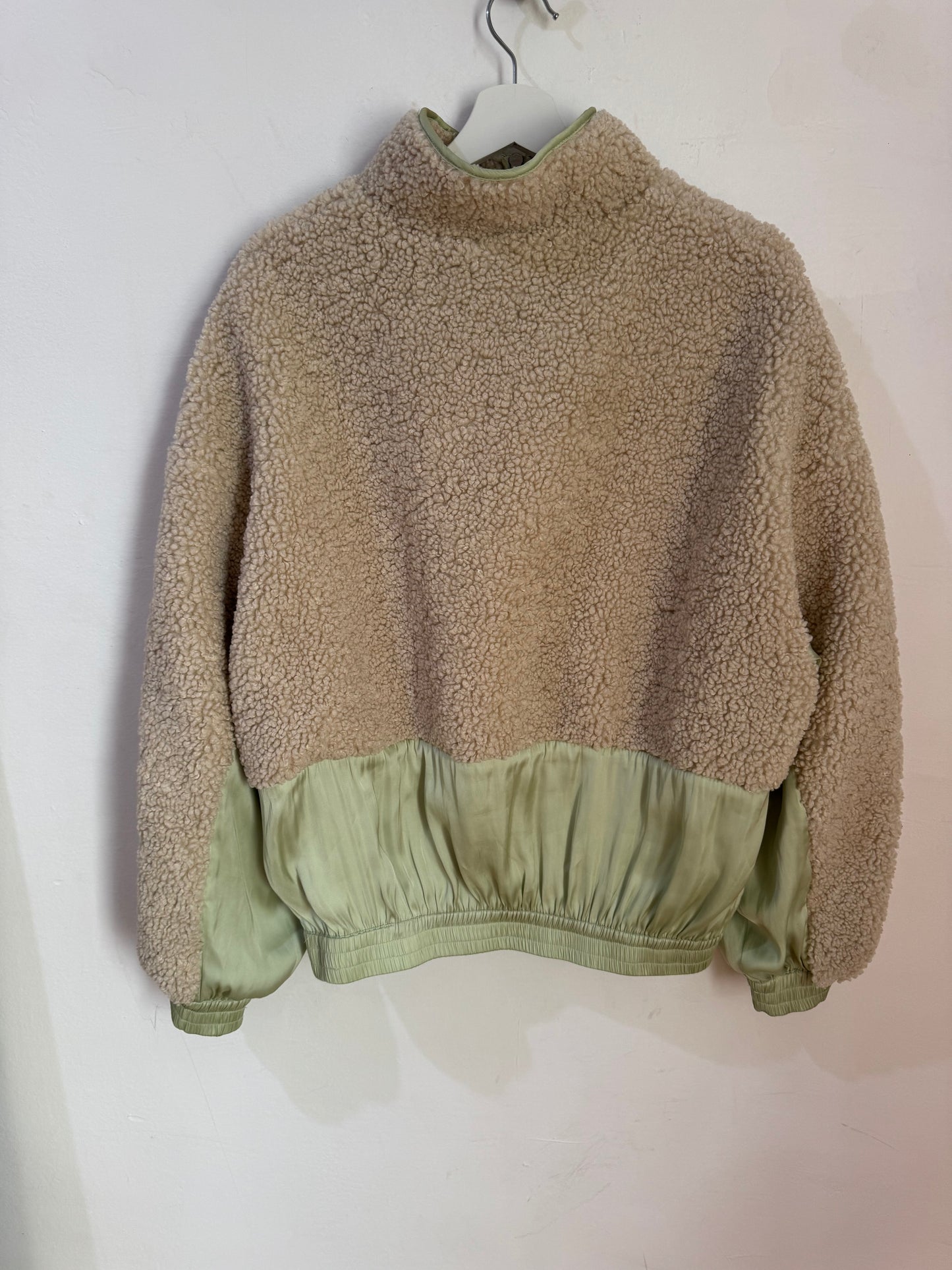 Flannel Frank Wool and Satin Sweater - Size S/M