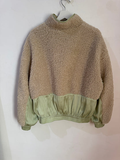 Flannel Frank Wool and Satin Sweater - Size S/M