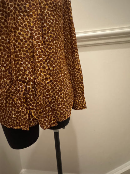 Anna Thomas 100% Silk Spot Blouse - Size 6