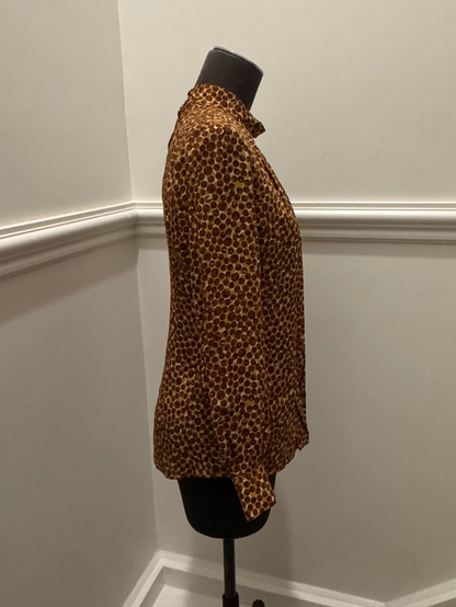Anna Thomas 100% Silk Spot Blouse - Size 6