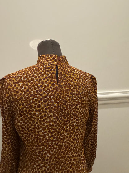 Anna Thomas 100% Silk Spot Blouse - Size 6