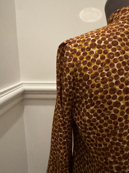 Anna Thomas 100% Silk Spot Blouse - Size 6