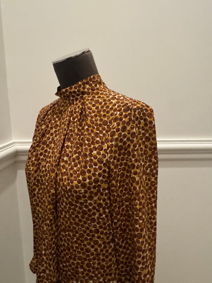 Anna Thomas 100% Silk Spot Blouse - Size 6