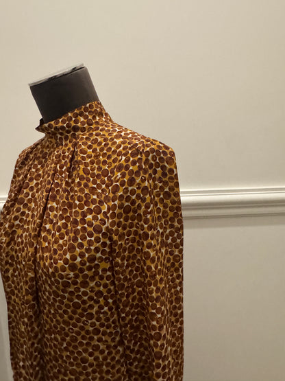 Anna Thomas 100% Silk Spot Blouse - Size 6