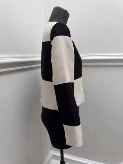 Carla Zampatti Vintage Striped Cropped Jacket - Size 8