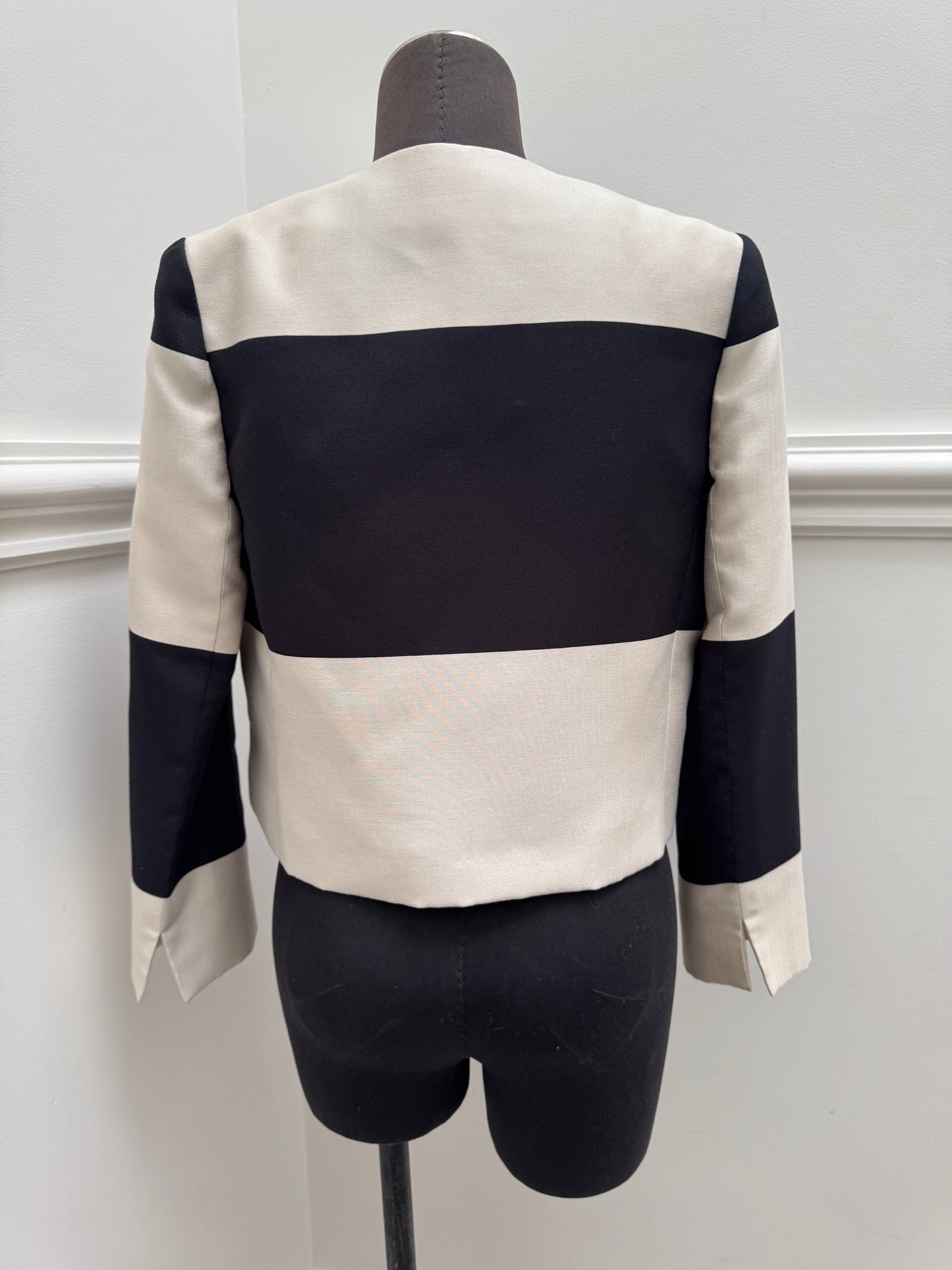 Carla Zampatti Vintage Striped Cropped Jacket - Size 8