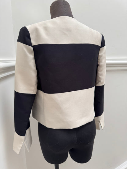 Carla Zampatti Vintage Striped Cropped Jacket - Size 8