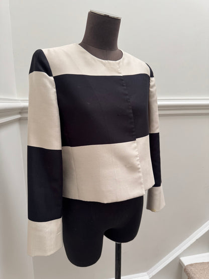 Carla Zampatti Vintage Striped Cropped Jacket - Size 8