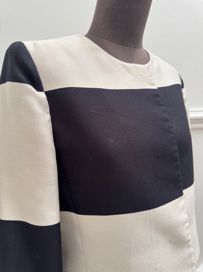 Carla Zampatti Vintage Striped Cropped Jacket - Size 8