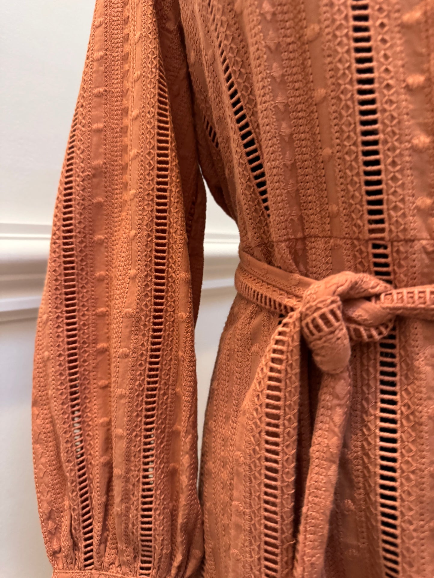 Zoe Kratzmann Cotton Russet Midi Dress - Size 1