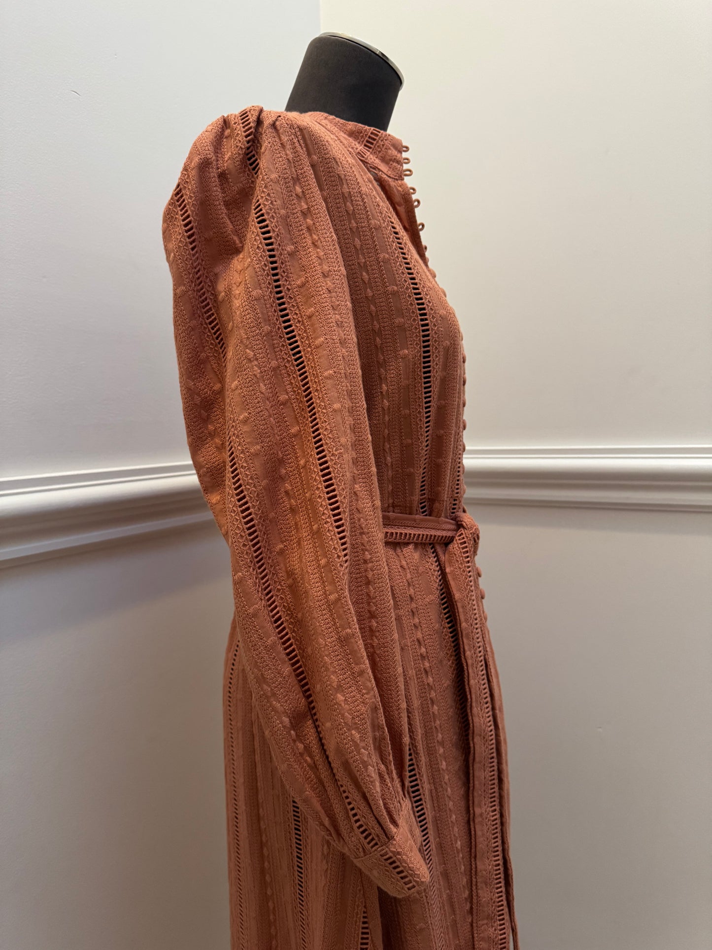 Zoe Kratzmann Cotton Russet Midi Dress - Size 1