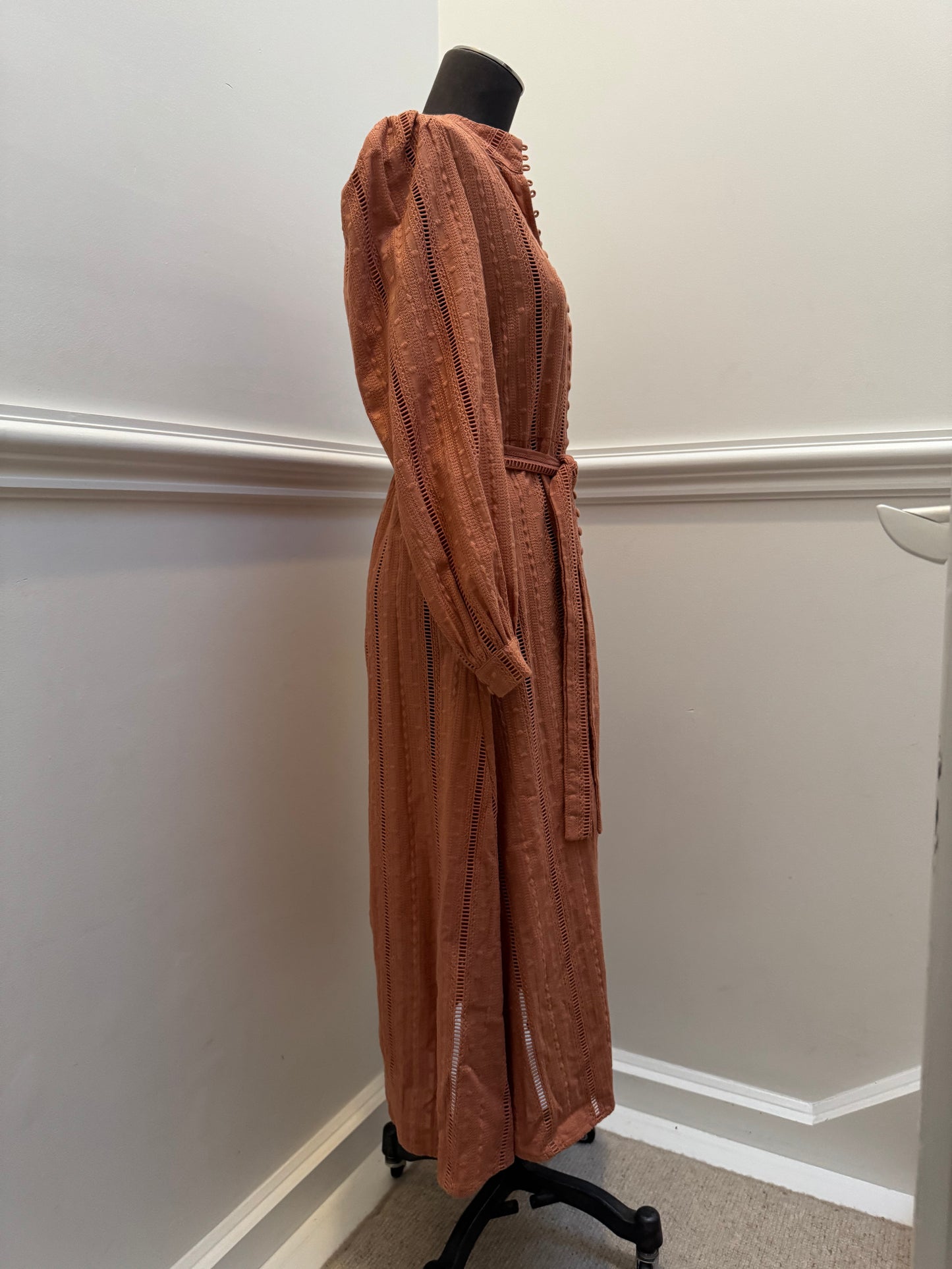 Zoe Kratzmann Cotton Russet Midi Dress - Size 1