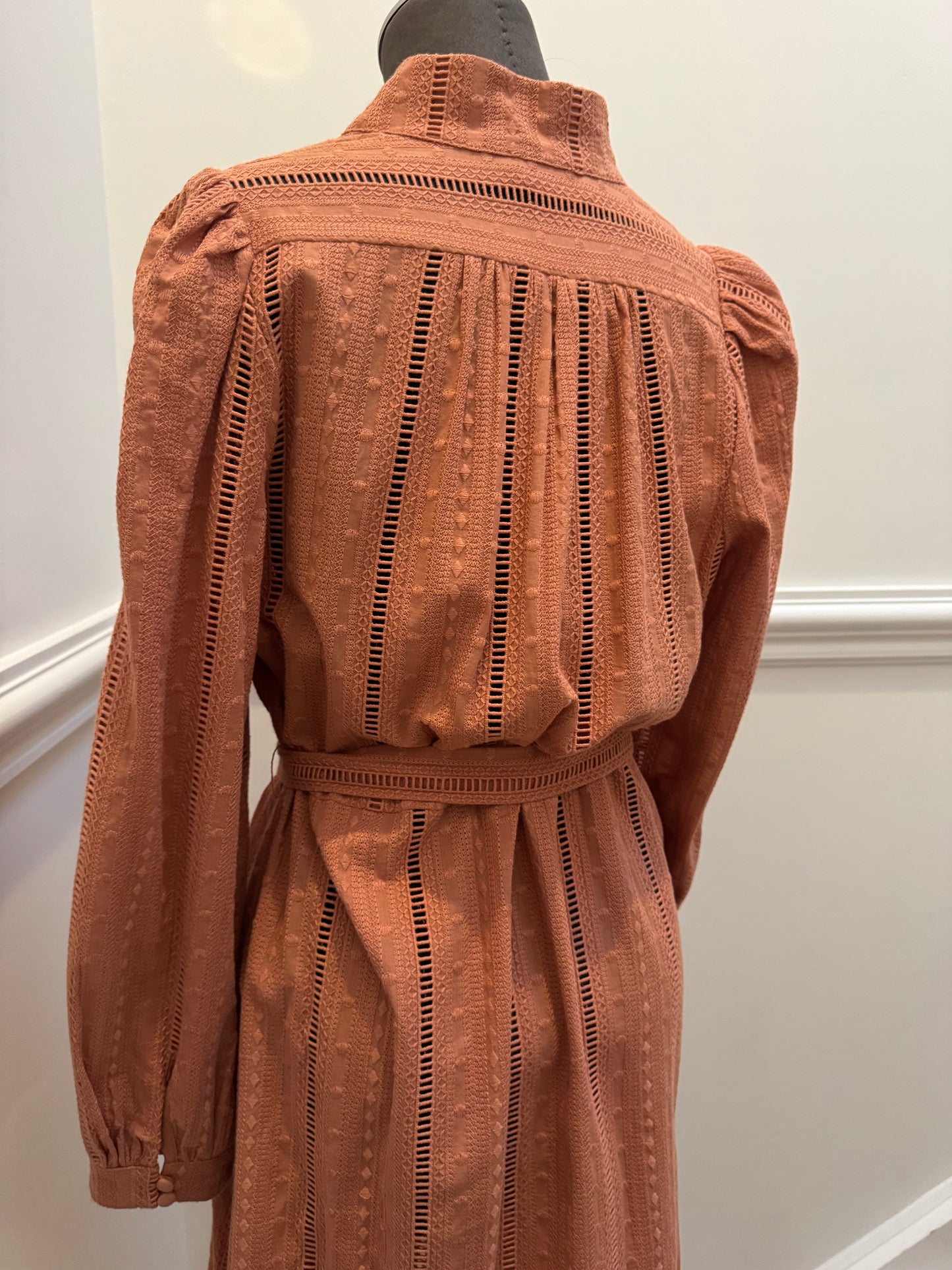 Zoe Kratzmann Cotton Russet Midi Dress - Size 1