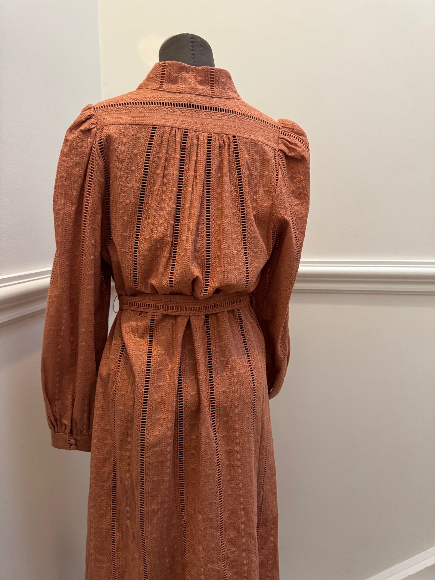 Zoe Kratzmann Cotton Russet Midi Dress - Size 1