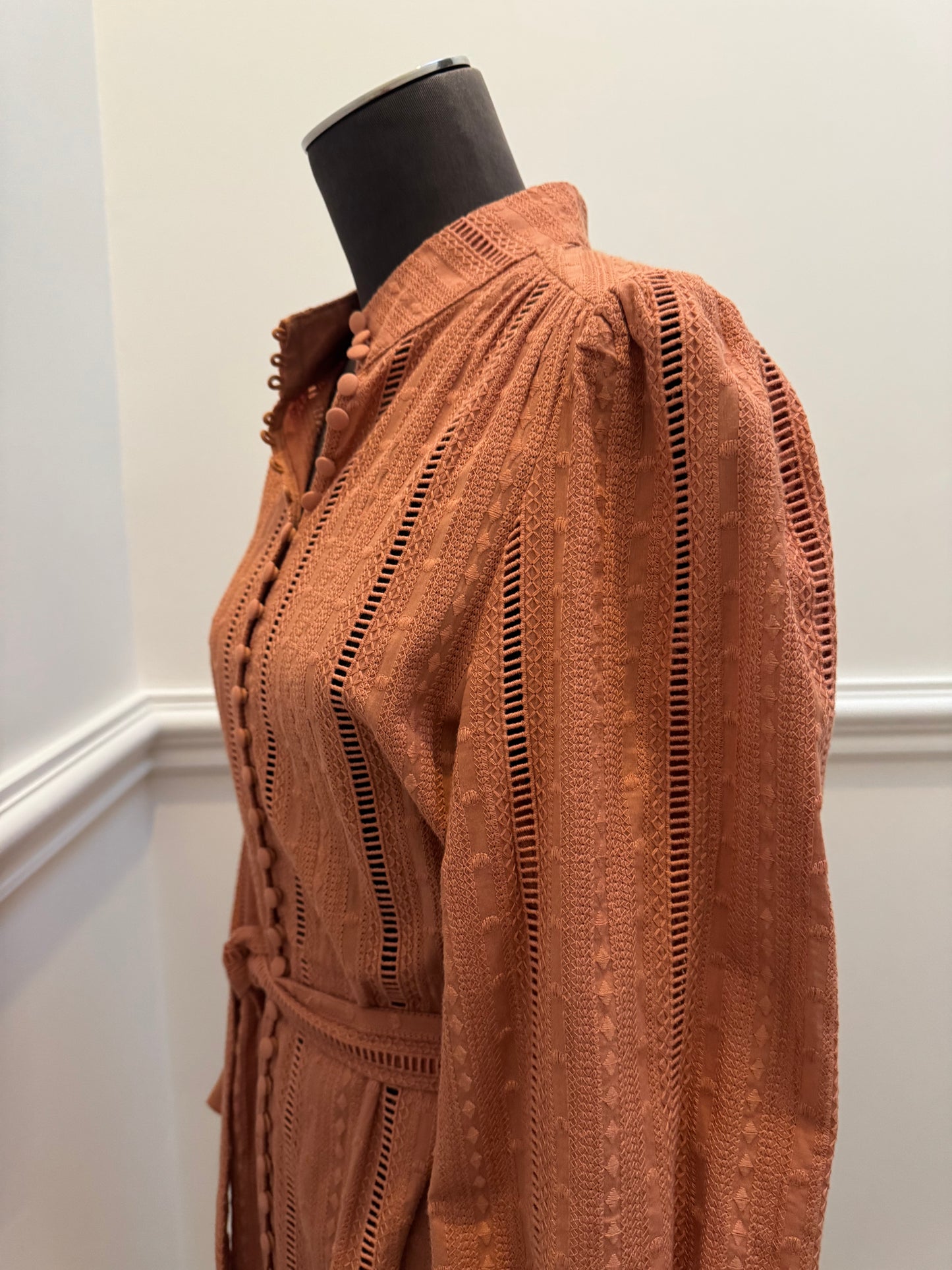Zoe Kratzmann Cotton Russet Midi Dress - Size 1